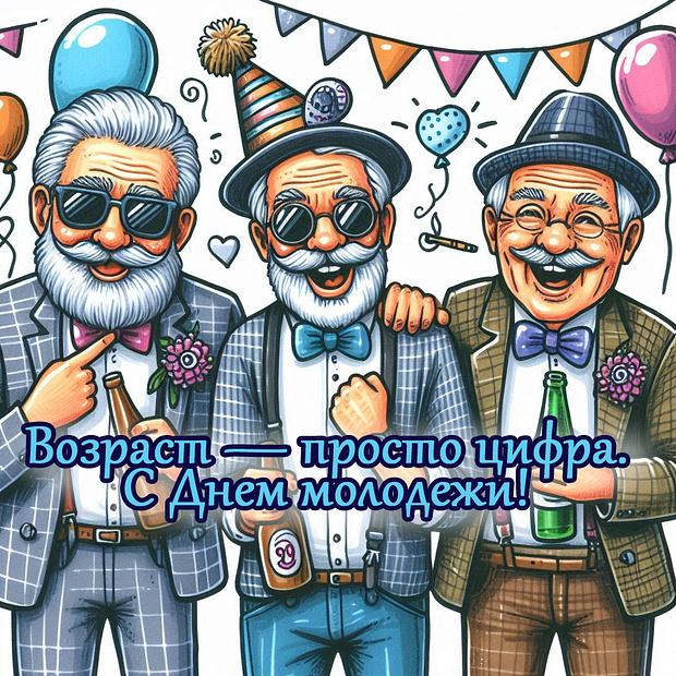 Оригинальная открытка на День молодежи