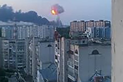 Сильный взрыв в Тернополе попал на видео