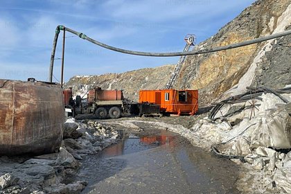 На руднике произошло обрушение горной породы