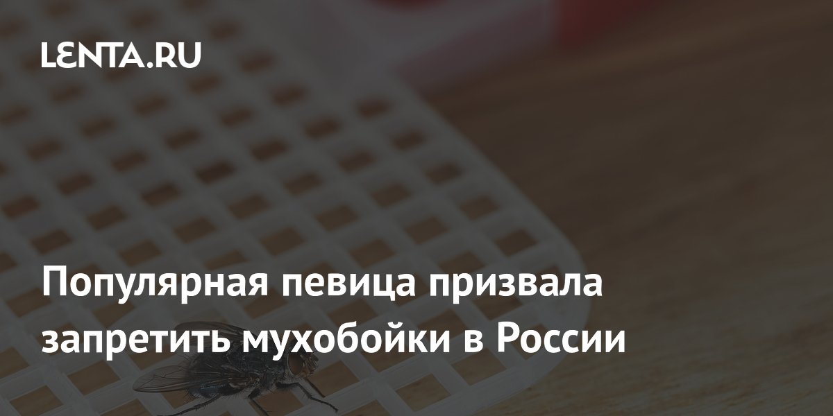 Популярная певица призвала запретить мухобойки в России
