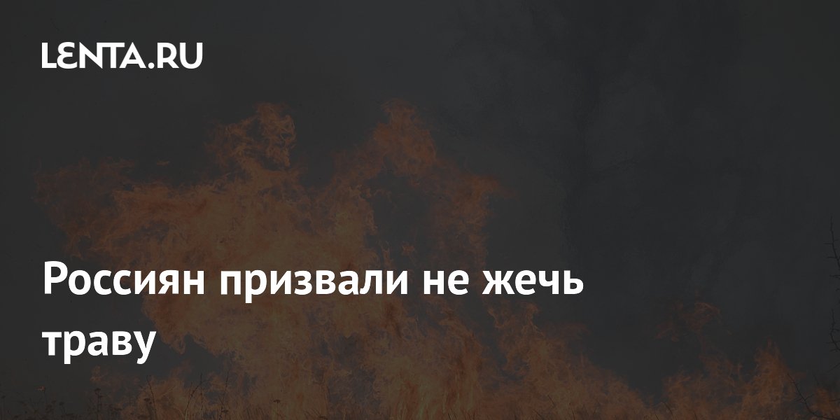Россиян призвали не жечь траву