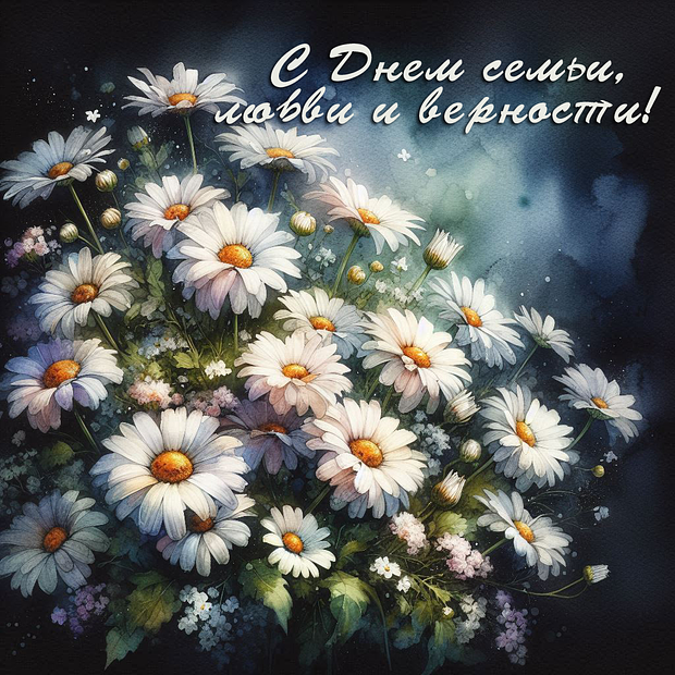 Красивая картинка на День семьи, любви и верности