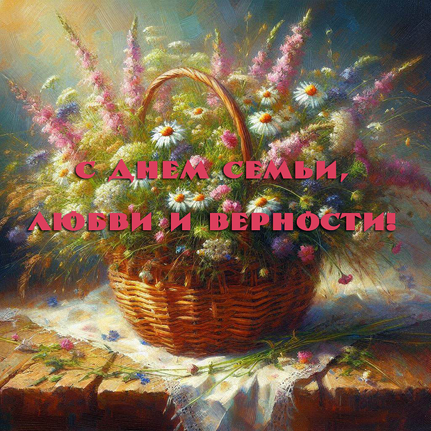 Красивая картинка на День семьи, любви и верности