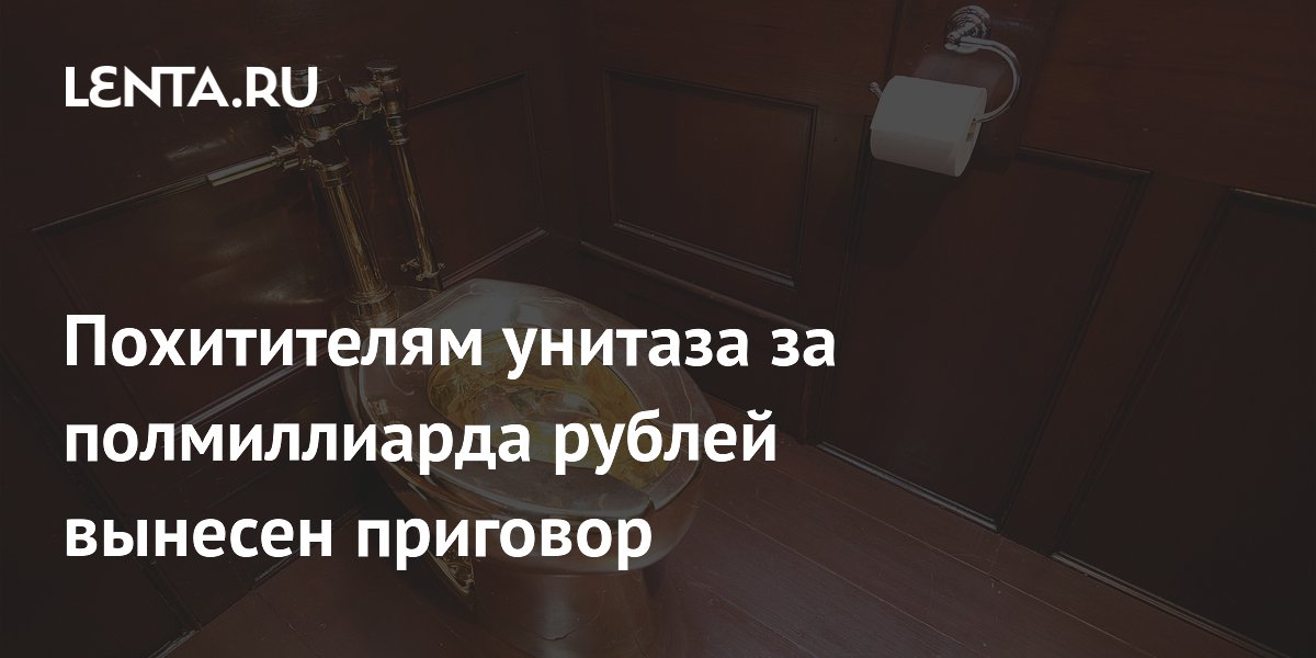 Похитителям унитаза за полмиллиарда рублей вынесен приговор