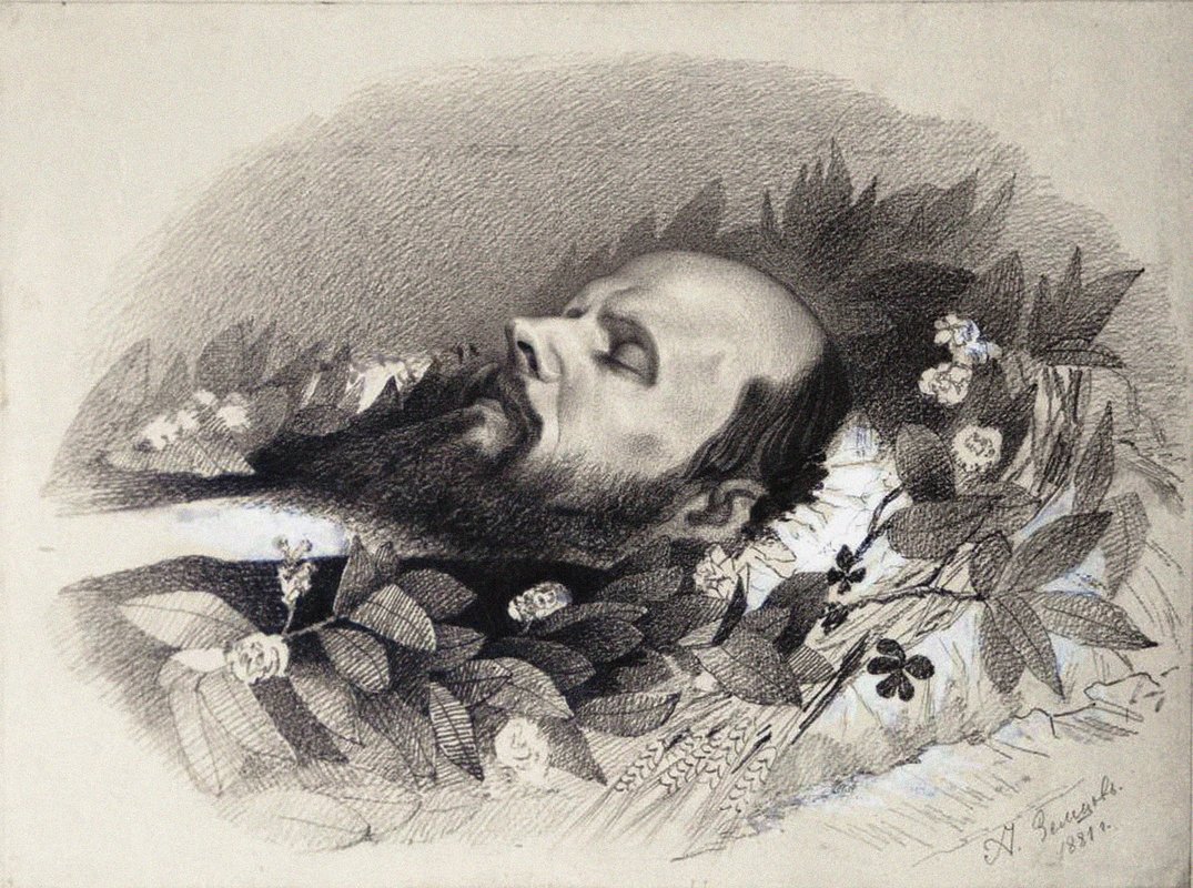 Федор Достоевский на смертном одре, 1881 год