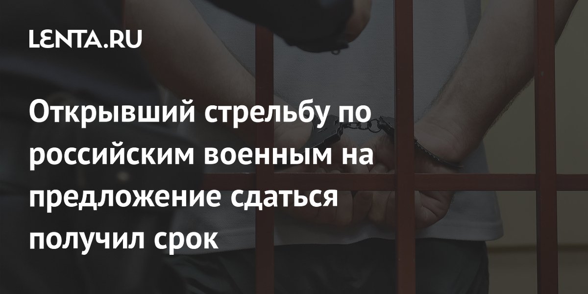 Открывший стрельбу по российским военным на предложение сдаться получил срок