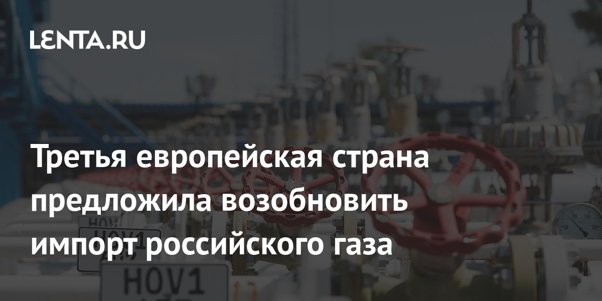 Третья европейская страна предложила возобновить импорт российского газа