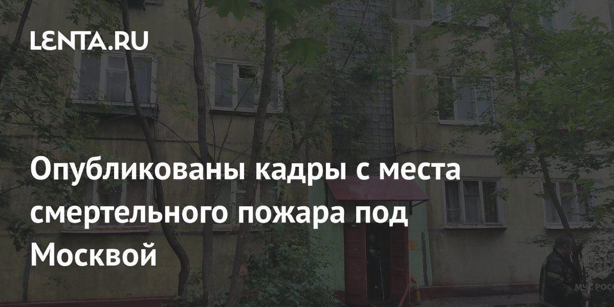 Опубликованы кадры с места смертельного пожара под Москвой