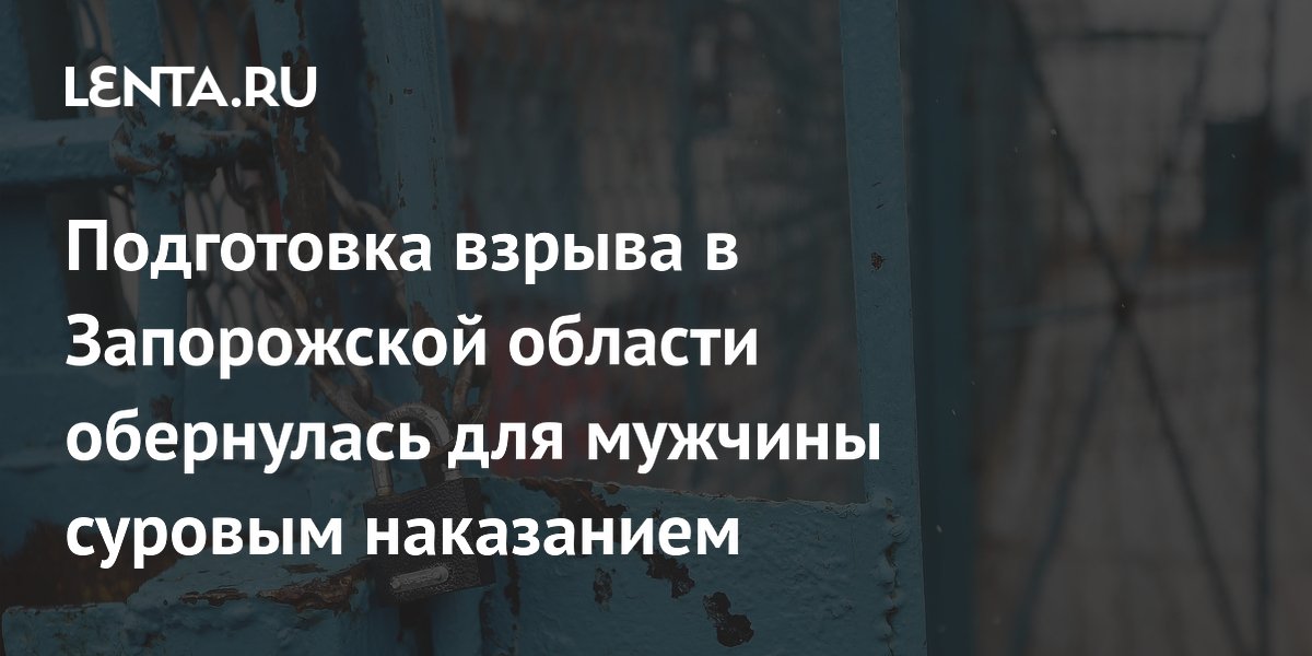 Подготовка взрыва в Запорожской области обернулась для мужчины суровым наказанием