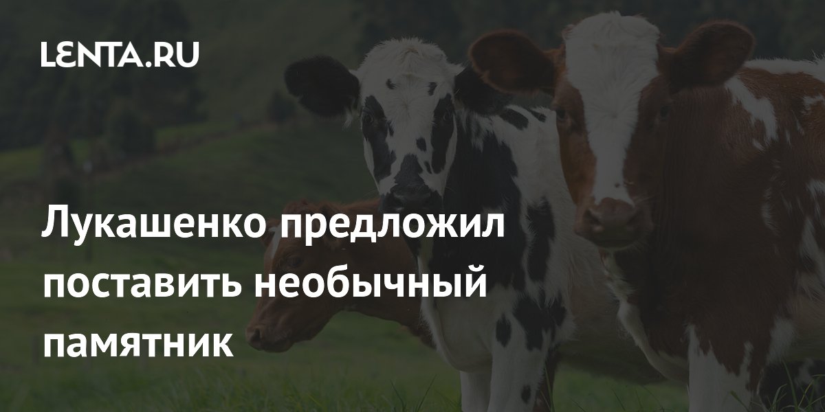 Лукашенко предложил поставить необычный памятник
