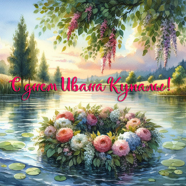 Красивая открытка на день Ивана Купалы