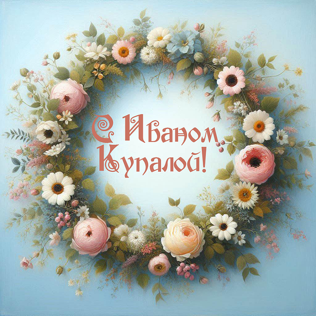 Красивая открытка на день Ивана Купалы
