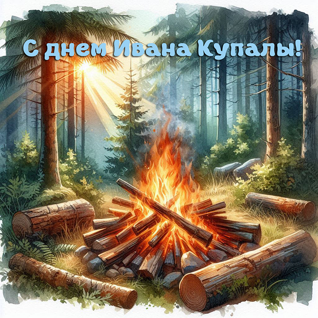 Красивая открытка на день Ивана Купалы