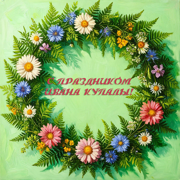 Оригинальная открытка на день Ивана Купалы