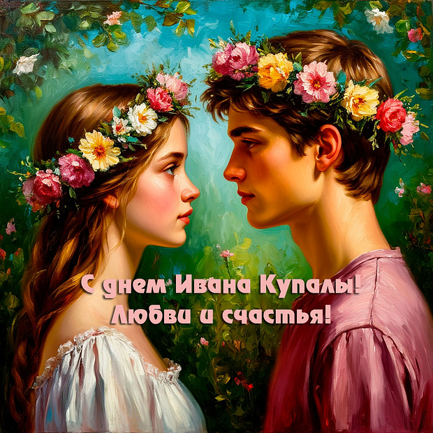 Открытка на день Ивана Купалы с теплыми словами