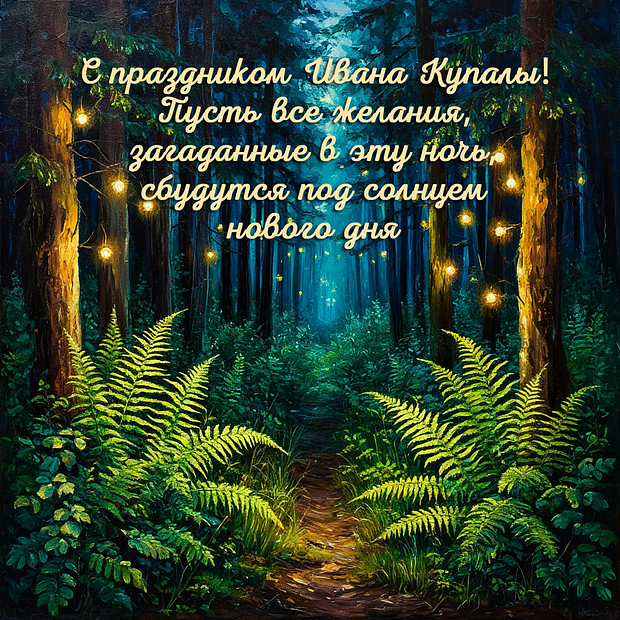 Красивая картинка для поздравления с днем Ивана Купалы
