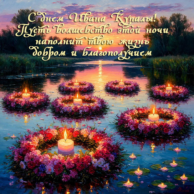 Открытка с поздравлением с днем Ивана Купалы
