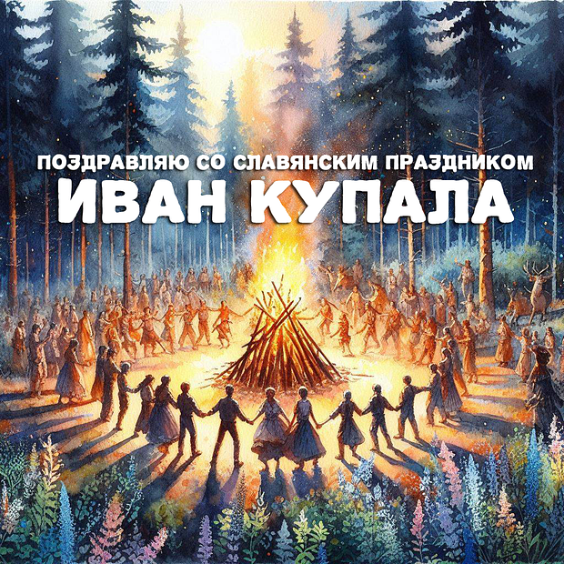 Оригинальная открытка на день Ивана Купалы