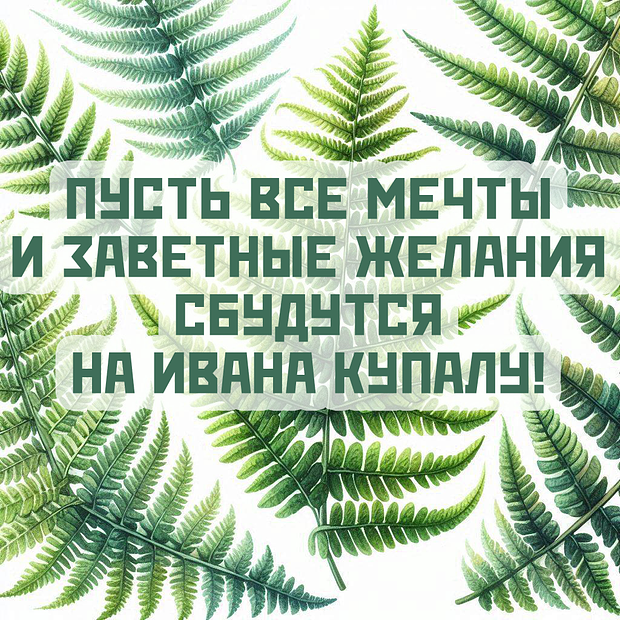 Открытка с поздравлением с днем Ивана Купалы