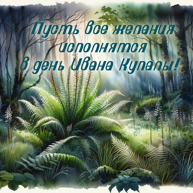 Оригинальная открытка на день Ивана Купалы
