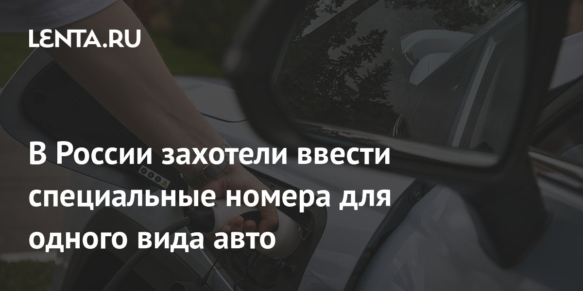 В России захотели ввести специальные номера для одного вида авто