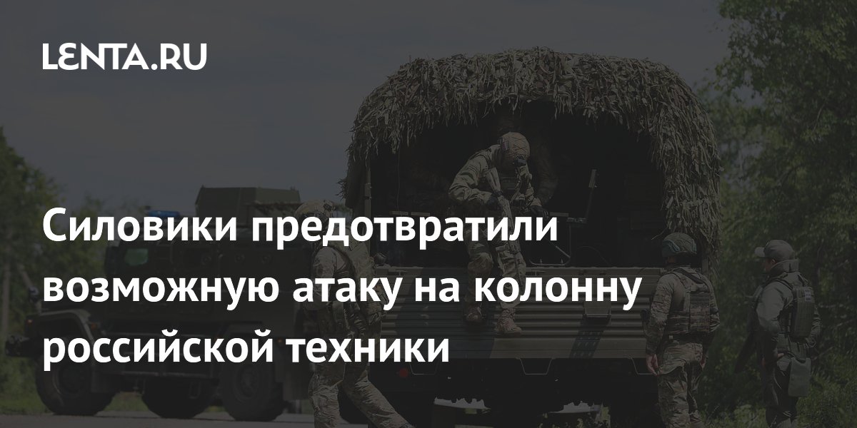 Силовики предотвратили возможную атаку на колонну российской техники