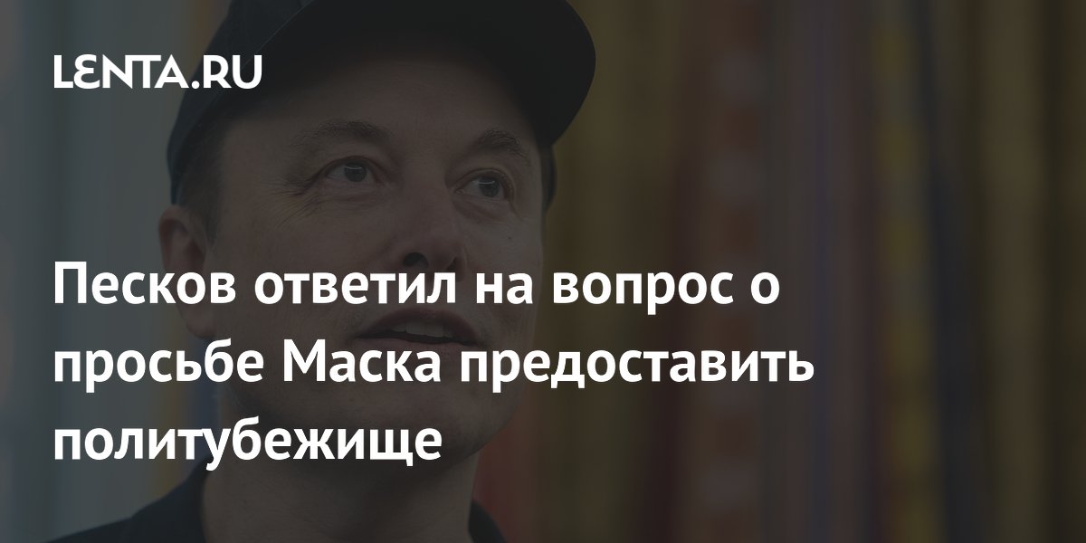 Песков ответил на вопрос о просьбе Маска предоставить политубежище