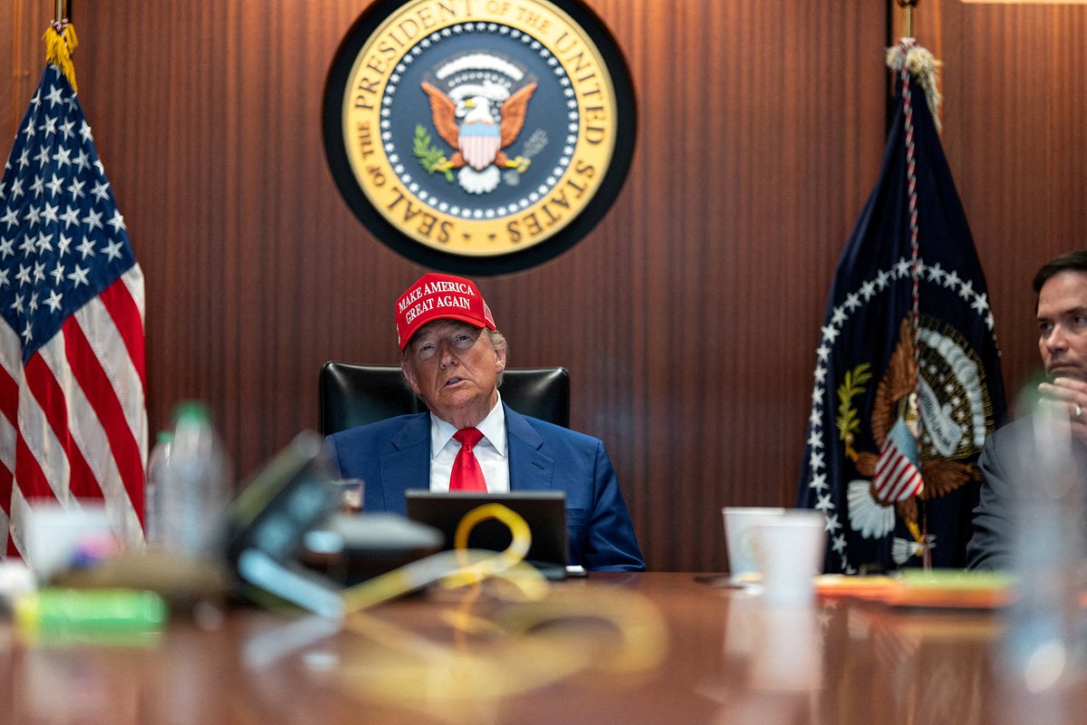 Президент США Дональд Трамп в Белом доме, Вашингтон, США, 21 июня 2025 года