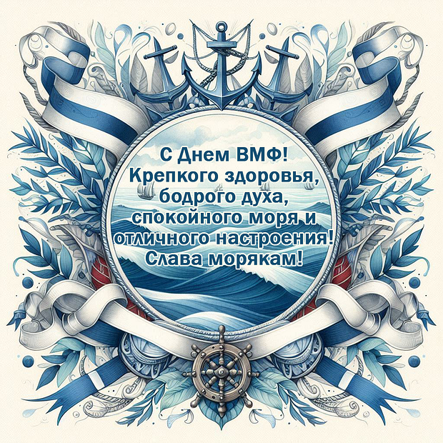 Картинка с душевным поздравлением на День ВМФ