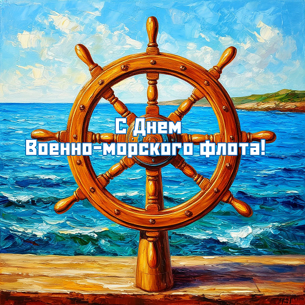 Красивая открытка на День ВМФ