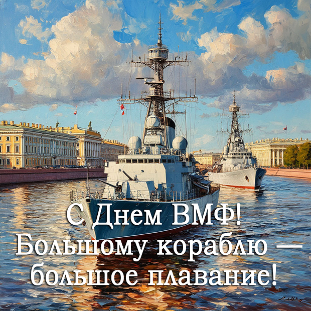 Открытка для моряков на День ВМФ