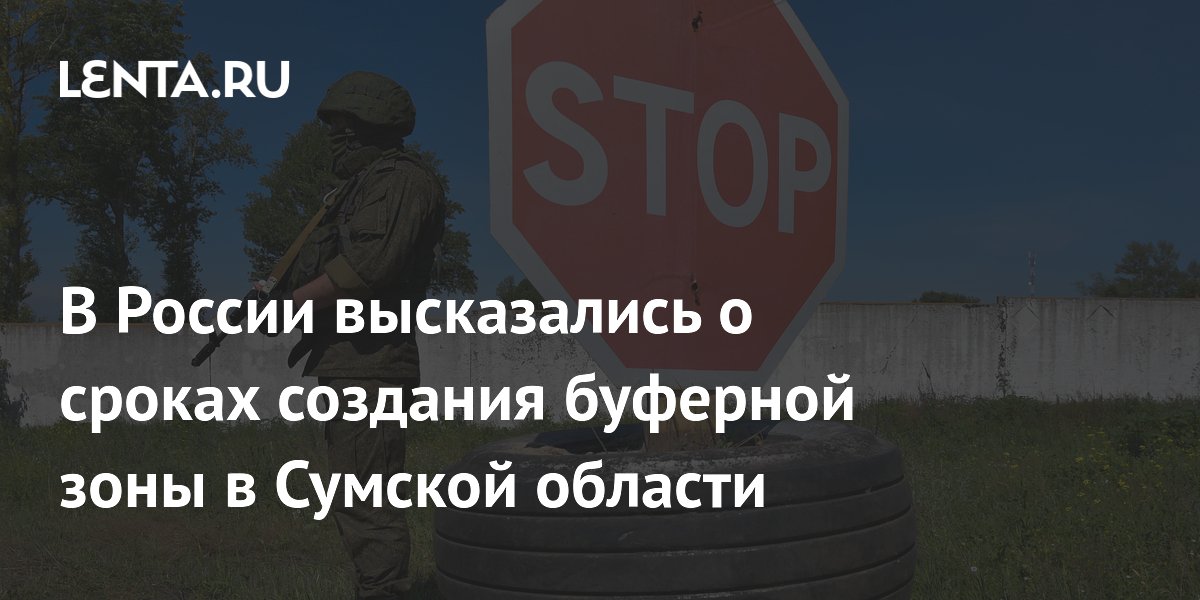 В России высказались о сроках создания буферной зоны в Сумской области