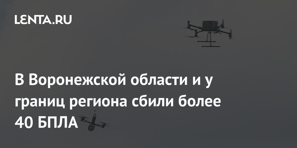 В Воронежской области и у границ региона сбили более 40 БПЛА