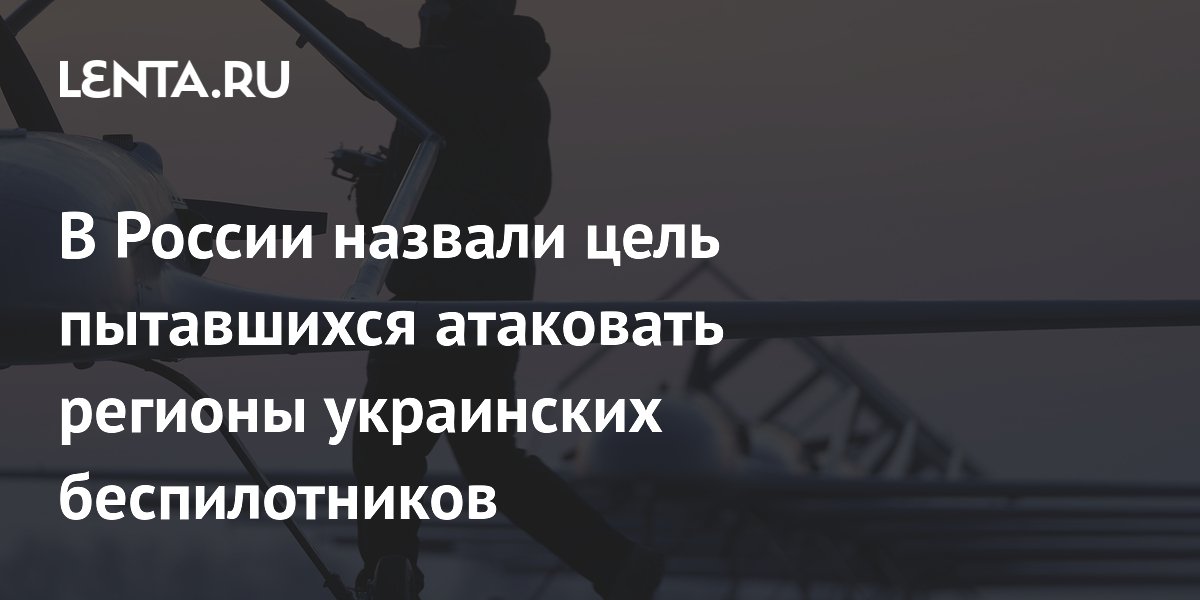 В России назвали цель пытавшихся атаковать регионы украинских беспилотников