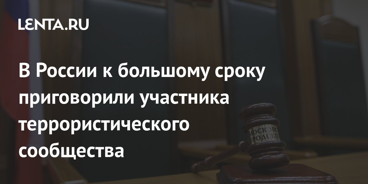 В России к большому сроку приговорили участника террористического сообщества