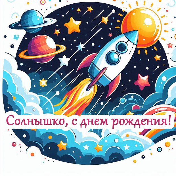 Оригинальная открытка на день рождения сына