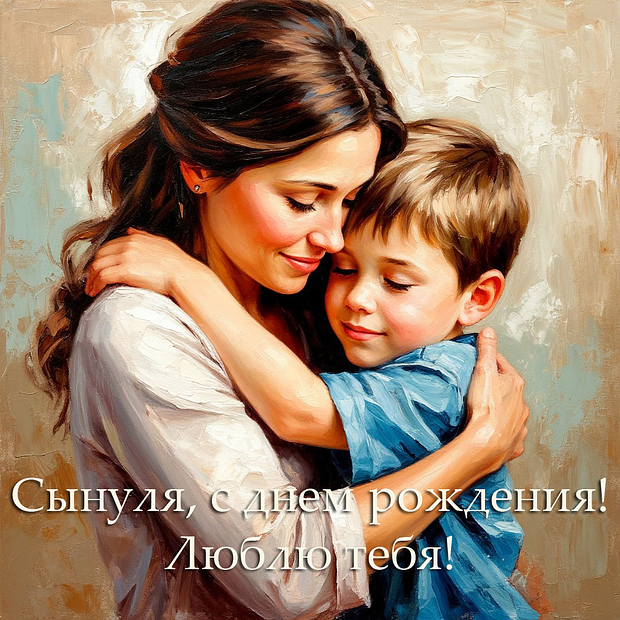 Красивая картинка для поздравления сына с днем рождения