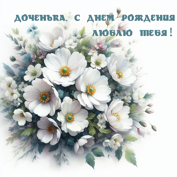 Оригинальная открытка на день рождения дочери