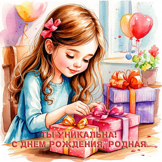 Красивая картинка для поздравления дочери с днем рождения