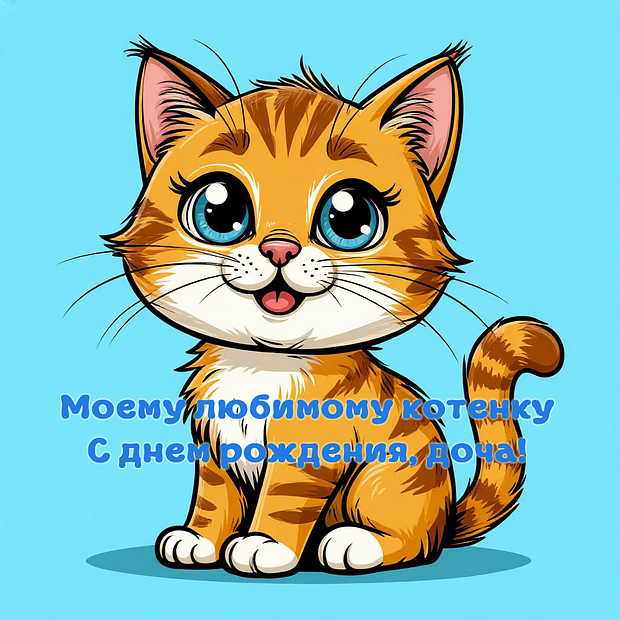 Картинка с душевным поздравлением дочери на день рождения