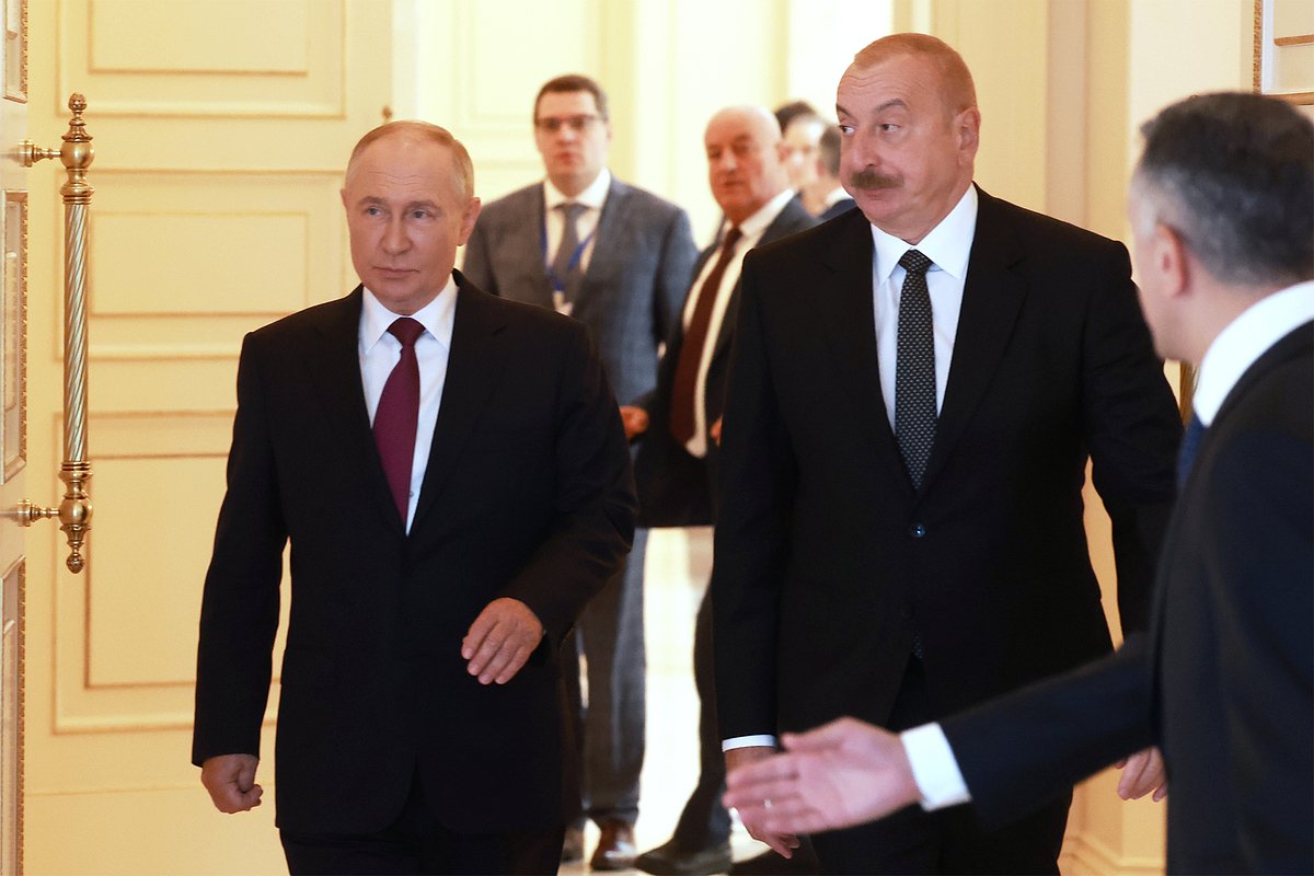 Президент России Владимир Путин и президент Азербайджана Ильхам Алиев
