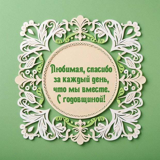 Открытка с поздравлением с годовщиной свадьбы
