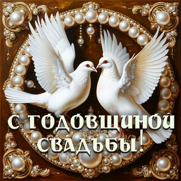 Красивая картинка для поздравления с годовщиной свадьбы