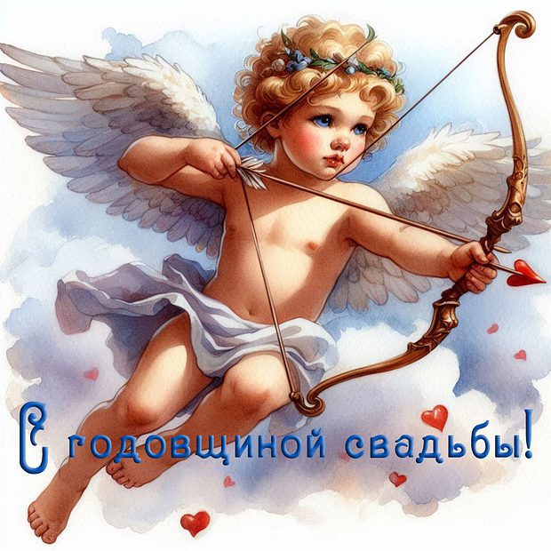 Красивая открытка на годовщину свадьбы