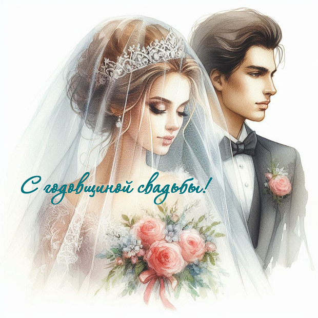 Красивая картинка для поздравления с годовщиной свадьбы