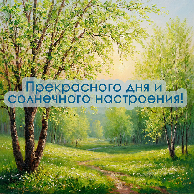Открытка с пожеланием хорошего дня