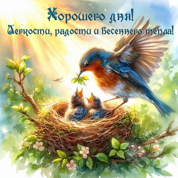 Картинка с душевным пожеланием хорошего дня