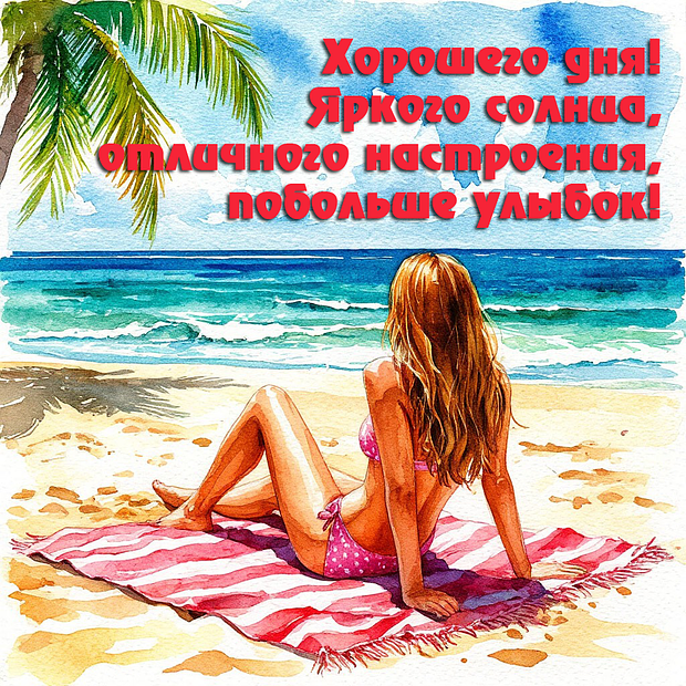Картинка с душевным пожеланием хорошего дня