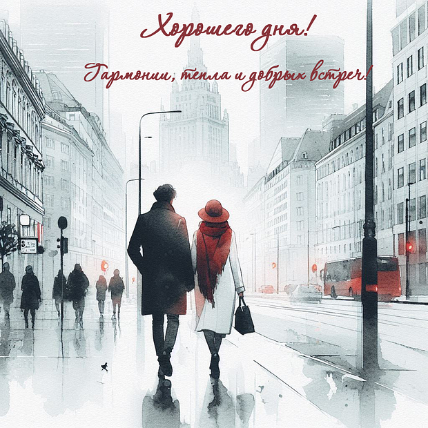 Открытка с теплыми пожеланиями хорошего дня