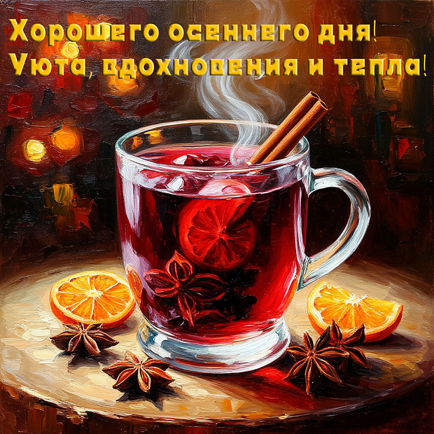 Красивая открытка с пожеланием хорошего дня